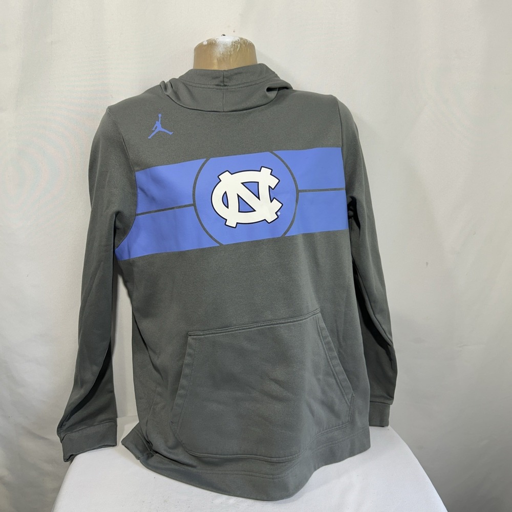 Nike Air Jordan Brand Men's L North Carolina Tar Heels UNC Gray Pullover Hoodie